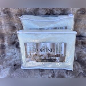 Topfinel 100% Blackout Curtains & Drapes off white 92Inch Length 52" Width 4